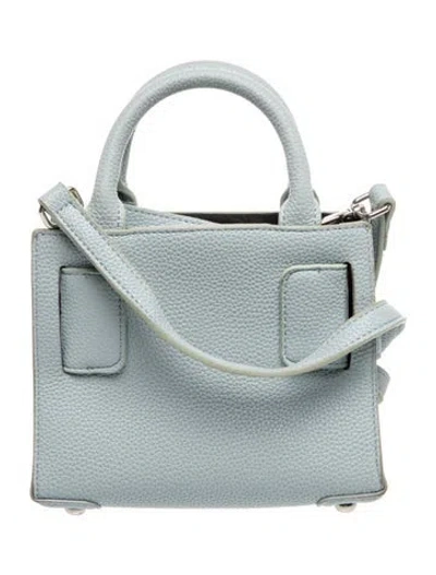 Pre-owned Brandon Blackwood Leather Top Handle Bag In Blue