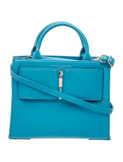 Pre-owned Brandon Blackwood Leather Top Handle Bag In Blue