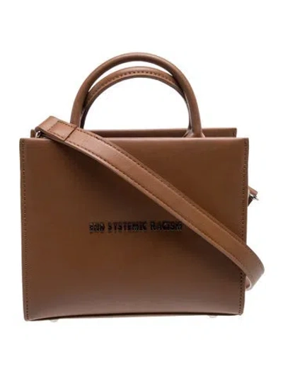 Pre-owned Brandon Blackwood Leather Top Handle Bag In Brown
