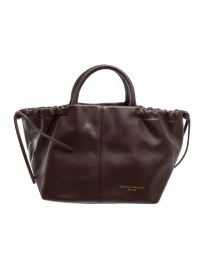 Pre-owned Brandon Blackwood Leather Top Handle Bag In Brown