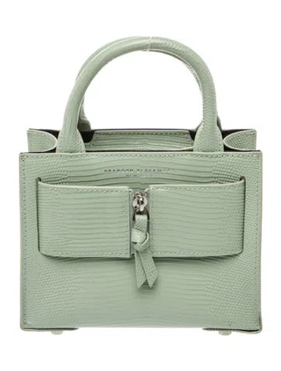 Pre-owned Brandon Blackwood Leather Top Handle Bag In Green