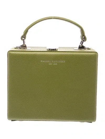 Pre-owned Brandon Blackwood Leather Top Handle Bag In Green