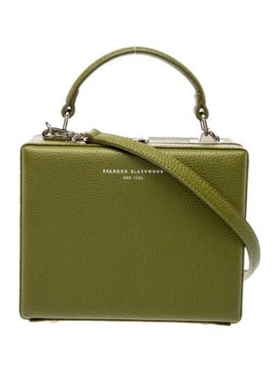 Pre-owned Brandon Blackwood Leather Top Handle Bag In Green