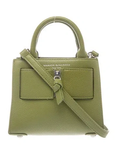 Pre-owned Brandon Blackwood Leather Top Handle Bag In Green