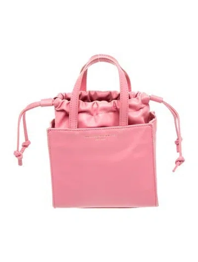 Pre-owned Brandon Blackwood Leather Top Handle Bag In Pink