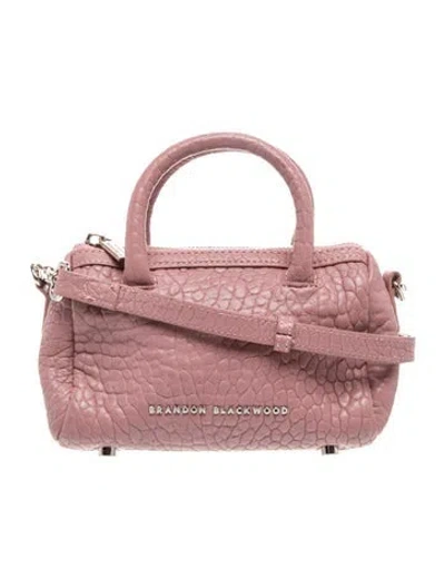 Pre-owned Brandon Blackwood Leather Top Handle Bag In Pink