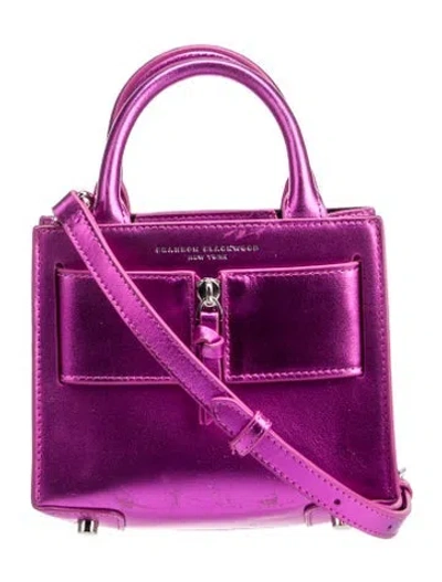 Pre-owned Brandon Blackwood Leather Top Handle Bag In Purple