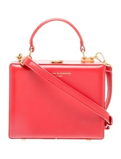Pre-owned Brandon Blackwood Leather Top Handle Bag In Red