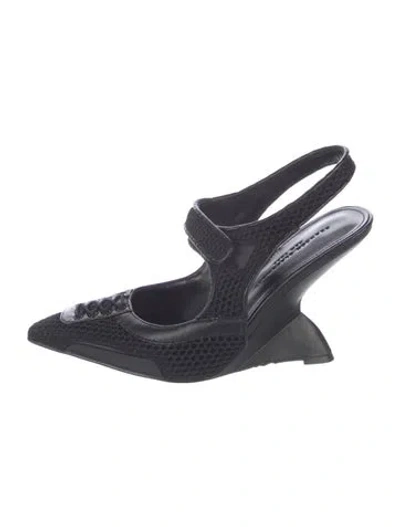 Pre-owned Brandon Blackwood Mesh Sandals In Black