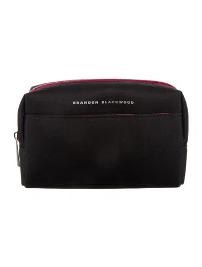 Pre-owned Brandon Blackwood Nylon Cosmetic Bag In Black