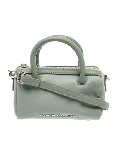 Pre-owned Brandon Blackwood Nylon Shoulder Bag In Green