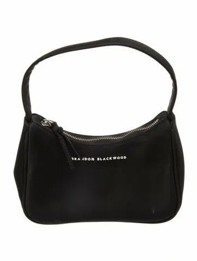 Pre-owned Brandon Blackwood Nylon Top Handle Bag In Black