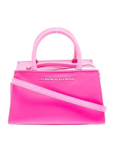 Pre-owned Brandon Blackwood Nylon Top Handle Bag In Pink