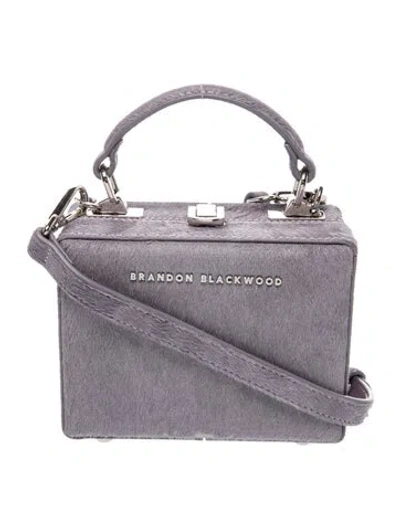 Pre-owned Brandon Blackwood Ponyhair Crossbody Bag In Purple