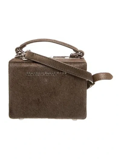 Pre-owned Brandon Blackwood Ponyhair Top Handle Bag In Brown