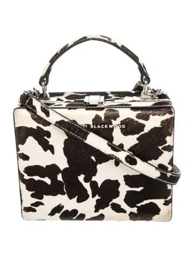 Pre-owned Brandon Blackwood Ponyhair Top Handle Bag In Neutral