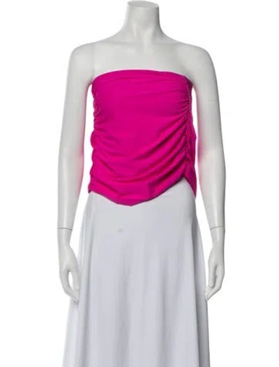 Pre-owned Brandon Blackwood Strapless Top In Pink