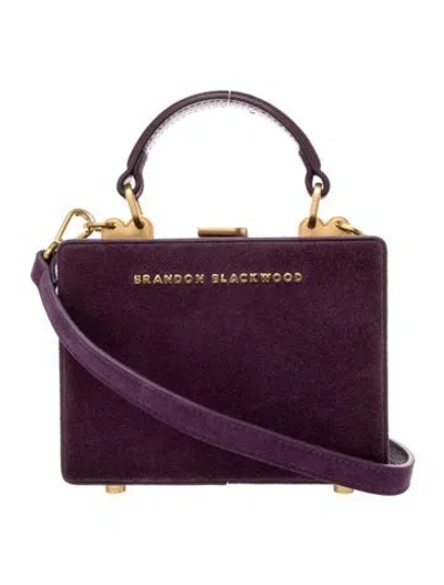 Pre-owned Brandon Blackwood Suede Crossbody Bag In Purple