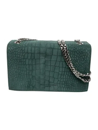 Pre-owned Brandon Blackwood Suede Shoulder Bag In Green