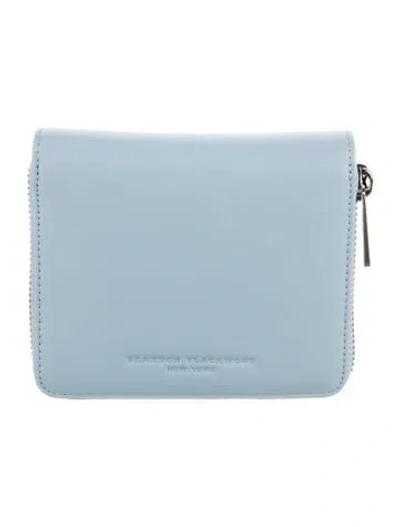 Pre-owned Brandon Blackwood Trifold Compact Wallet Leather Wallet In Multi