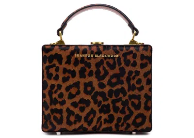 Pre-owned Brandon Blackwood Women's  Kendrick Trunk Ponyhair In Leopard
