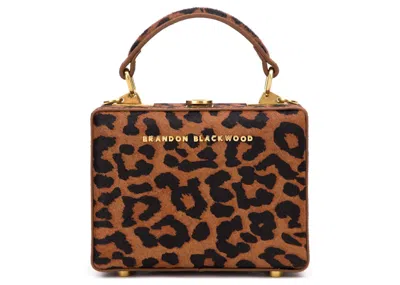 Pre-owned Brandon Blackwood Women's  Mini Kendrick Trunk Ponyhair In Leopard