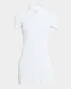 Brandon Maxwell Alice Pleated Polo Mini Dress