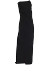 Brandon Maxwell The Alina Double-wool Crepe Maxi Dress In Black