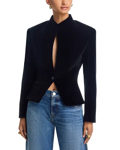 BRANDON MAXWELL ALORA SHRUNKEN TAILORED JACKET