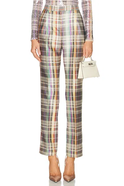 Brandon Maxwell Anja Classic Trouser In Multi