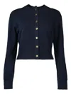 Brandon Maxwell Aubrey Button-front Cardigan In Blue