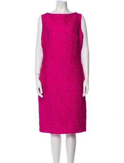 Pre-owned Brandon Maxwell Bateau Neckline Midi Length Dress In Purple