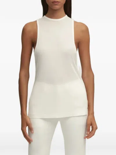 Brandon Maxwell Blake Jersey Tank Top In White