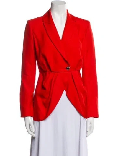 Pre-owned Brandon Maxwell Blazer In Orange