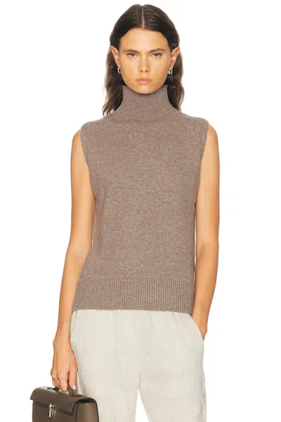 Brandon Maxwell Bruno Sleeveless High Neck Vest In Multi
