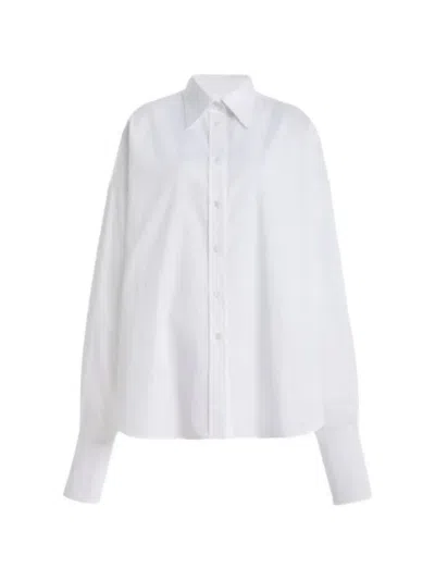 Brandon Maxwell Buttoned Long-sleeved Shirt In White