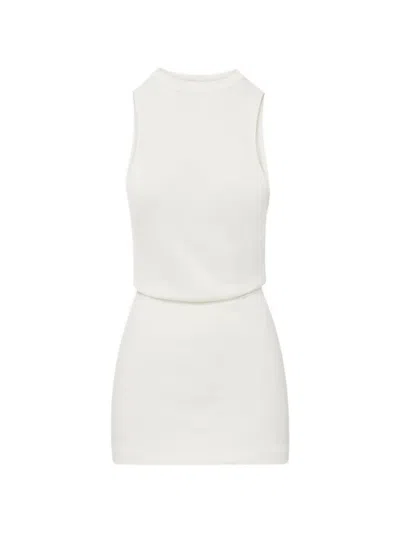 Brandon Maxwell Callum Mini Dress In White
