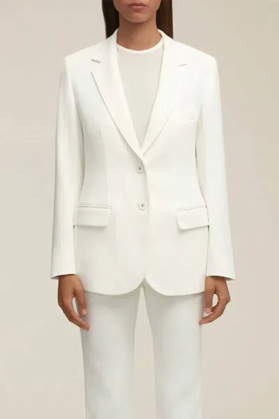 Brandon Maxwell Campbell Tailored Jacket In White