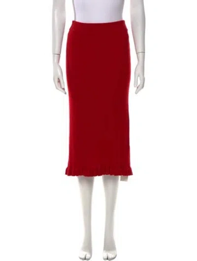 Pre-owned Brandon Maxwell Cashmere Knee-length Skirt In Red