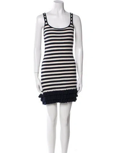 Pre-owned Brandon Maxwell Cashmere Mini Dress In Black