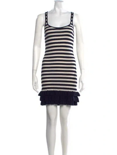 Pre-owned Brandon Maxwell Cashmere Mini Dress In Black