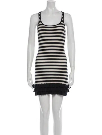Pre-owned Brandon Maxwell Cashmere Mini Dress In Gray