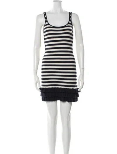 Pre-owned Brandon Maxwell Cashmere Mini Dress In Multi