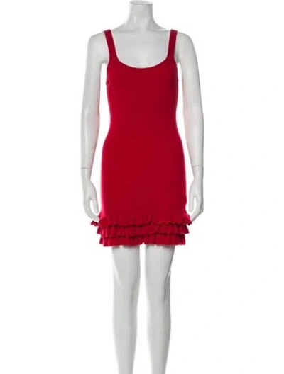 Pre-owned Brandon Maxwell Cashmere Mini Dress W/ Tags In Red