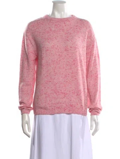 Pre-owned Brandon Maxwell Cashmere Printed Sweater In Pink
