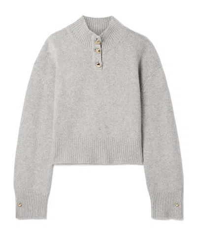 Brandon Maxwell Cashmere Sweater In Gray