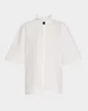 Brandon Maxwell The Cecilia Poplin Shirt In White