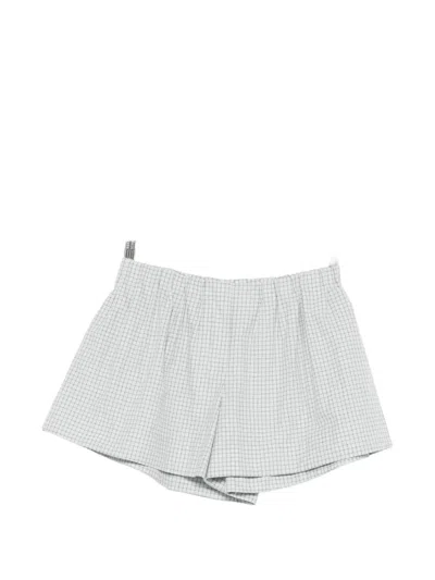 Brandon Maxwell Checked Shorts In Blue