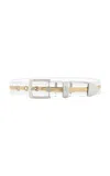 Brandon Maxwell Clear Pvc And Metal Strip Belt In Gold