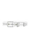 Brandon Maxwell Clear Pvc And Metal Strip Belt In Silver